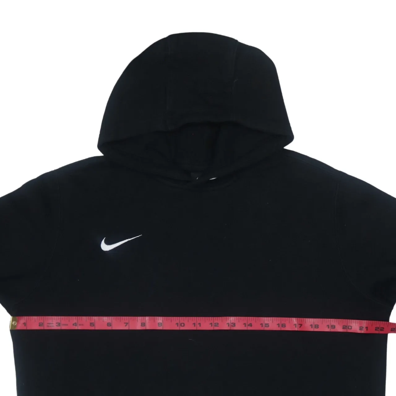 Vintage Nike 90's Black Swoosh Hoodie Women's Large Retro Pullover sold by Vintage Club product image thumbnail 5