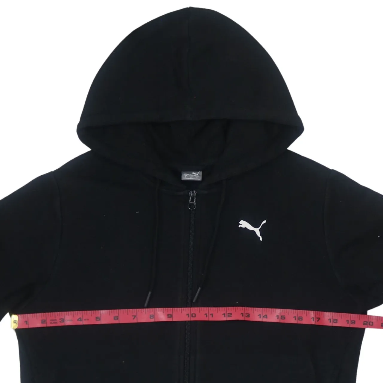 Puma Vintage 90s Black Cotton Hoodie Small, Full Zip, Retro Style sold by Vintage Club product image thumbnail 5