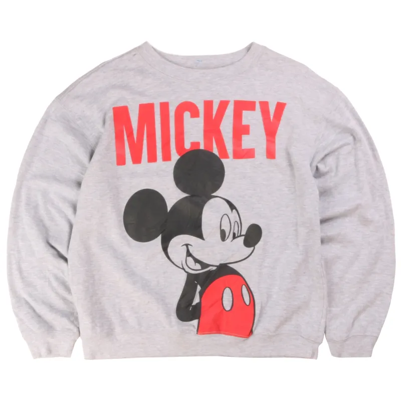 Vintage Disney Mickey Mouse Grey Crewneck Sweatshirt Women M sold by Vintage Club