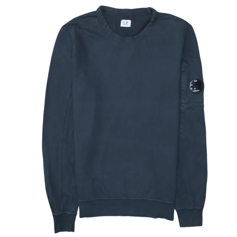 C.P. Company Navy Blue Sweatshirt Men's Small Arm Lens Badge Crewneck Pullover Top sold by Vintage Club
