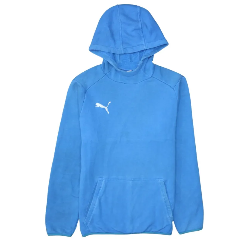 Puma Blue Hoodie Women’s XLarge Printed Logo Front Pocket Pullover Sweatshirt made by Puma