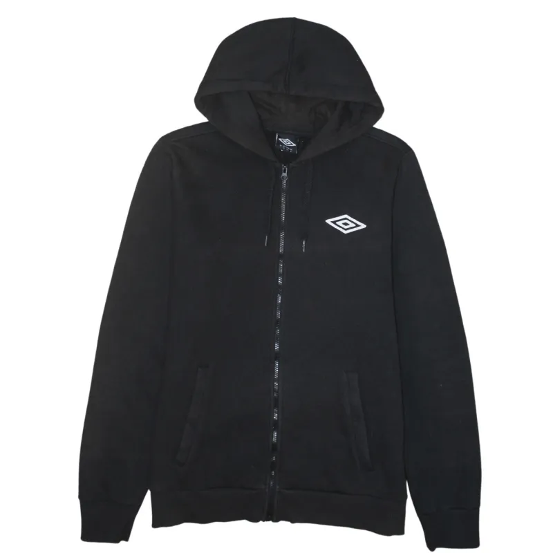 Umbro Black Zip Hoodie Women’s XLarge Embroidered Logo Split Pockets Casual Sweatshirt made by Umbro