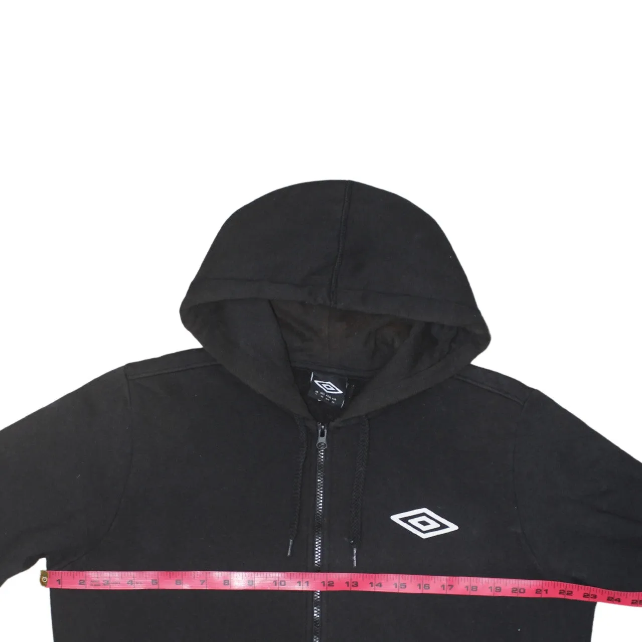 Umbro Black Zip Hoodie Women’s XLarge Embroidered Logo Split Pockets Casual Sweatshirt sold by Vintage Club product image thumbnail 5