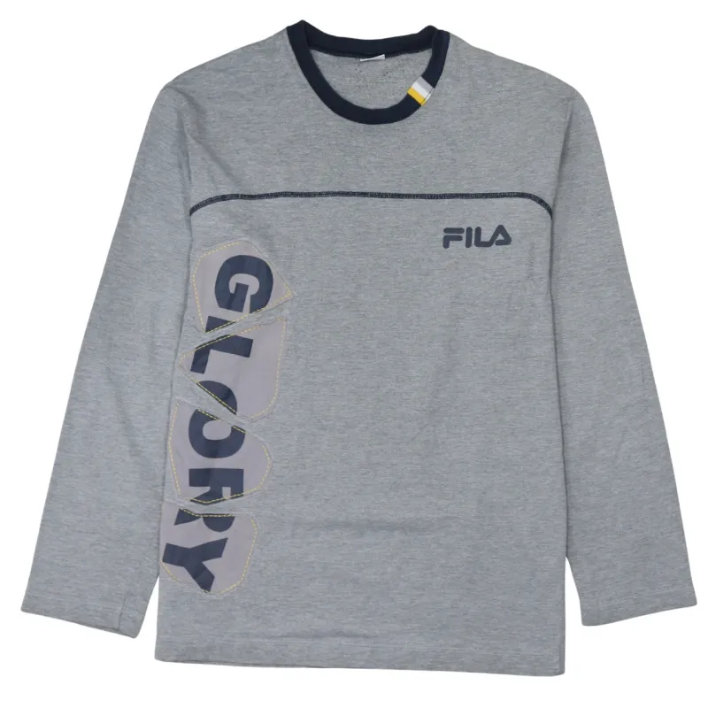 Fila 90's Lightweight Crew Neck Sweatshirt Medium  Grey sold by Vintage Club