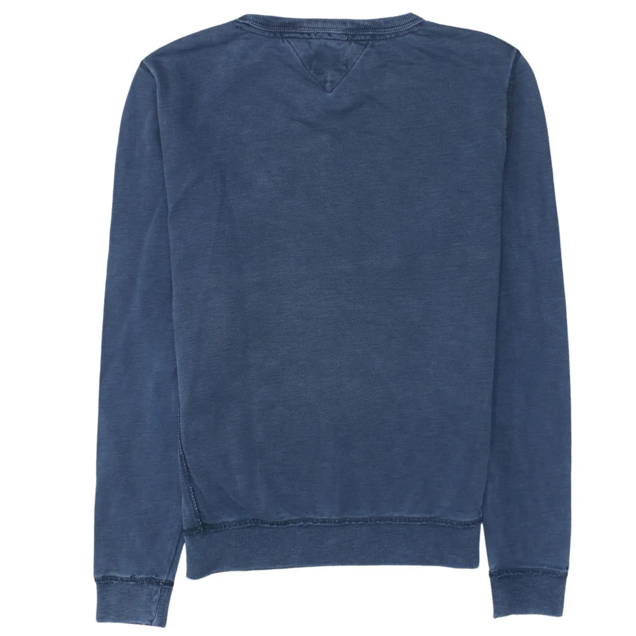 Tommy Hilfiger Navy Blue Sweatshirt Men's Small Embroidered Flag Logo Crewneck Pullover Jumper sold by Vintage Club product image thumbnail 2