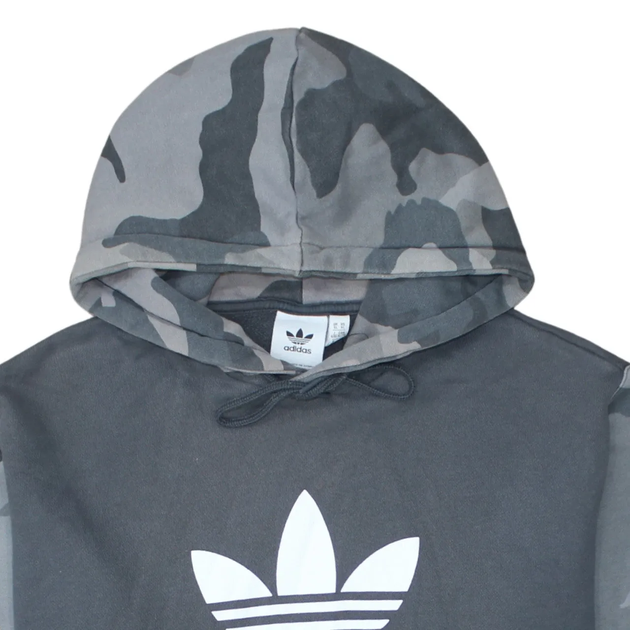 Adidas Grey Camo Hoodie Men's XLarge Printed Trefoil Logo Front Pocket Pullover Sweatshirt sold by Vintage Club product image thumbnail 3