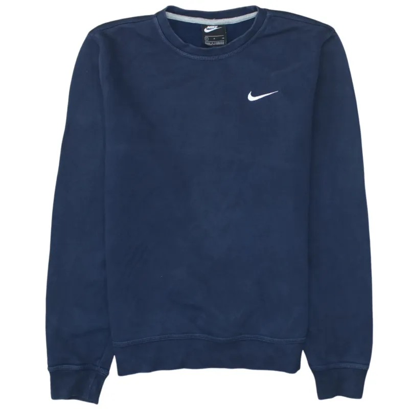 Nike 90's Swoosh Crew Neck Sweatshirt Small Navy Blue sold by Vintage Club