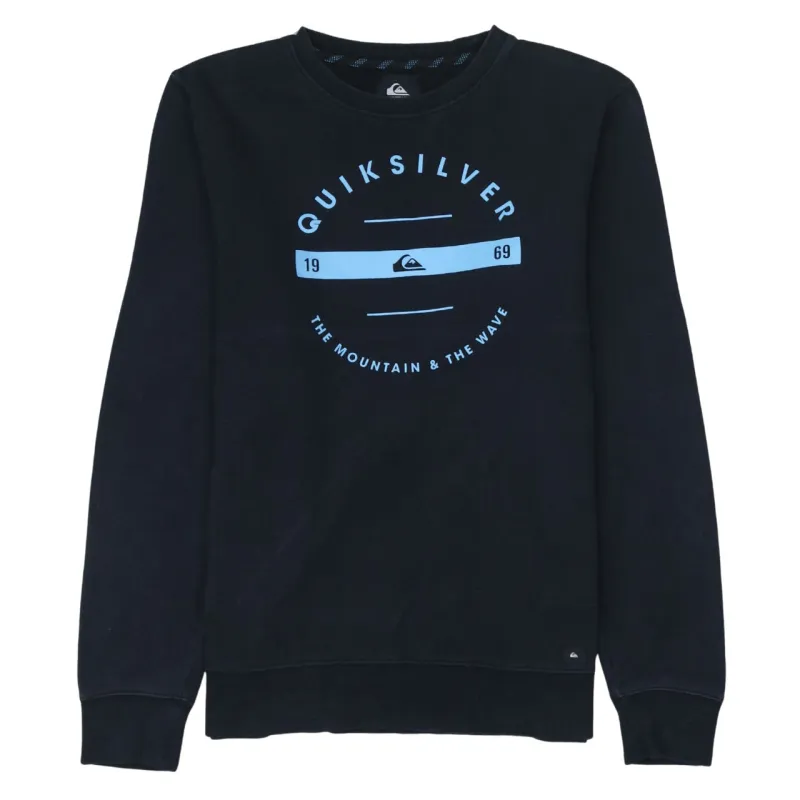 QuikSilver 90's Spellout Crew Neck Sweatshirt Medium Black sold by Vintage Club