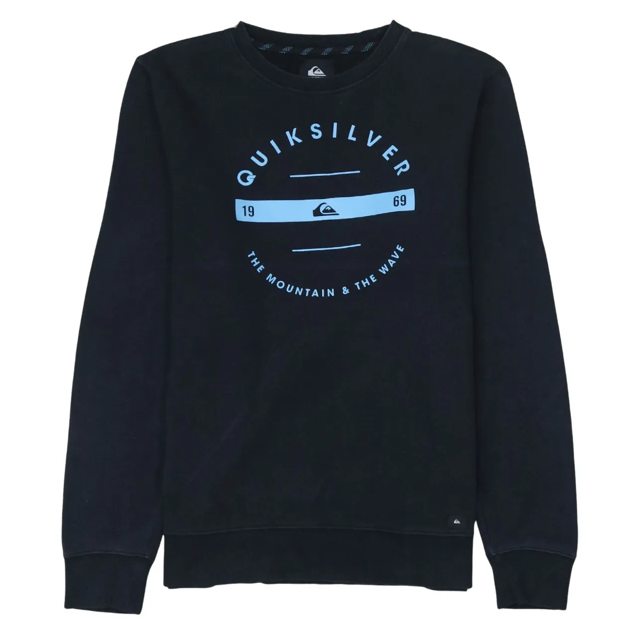 QuikSilver 90's Spellout Crew Neck Sweatshirt Medium Black sold by Vintage Club