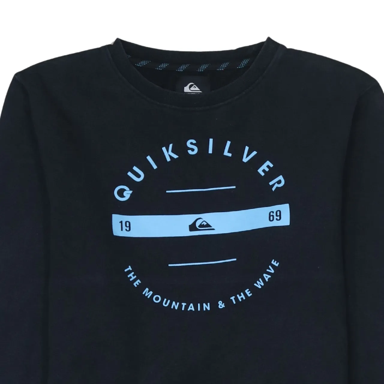 QuikSilver 90's Spellout Crew Neck Sweatshirt Medium Black sold by Vintage Club product image thumbnail 3