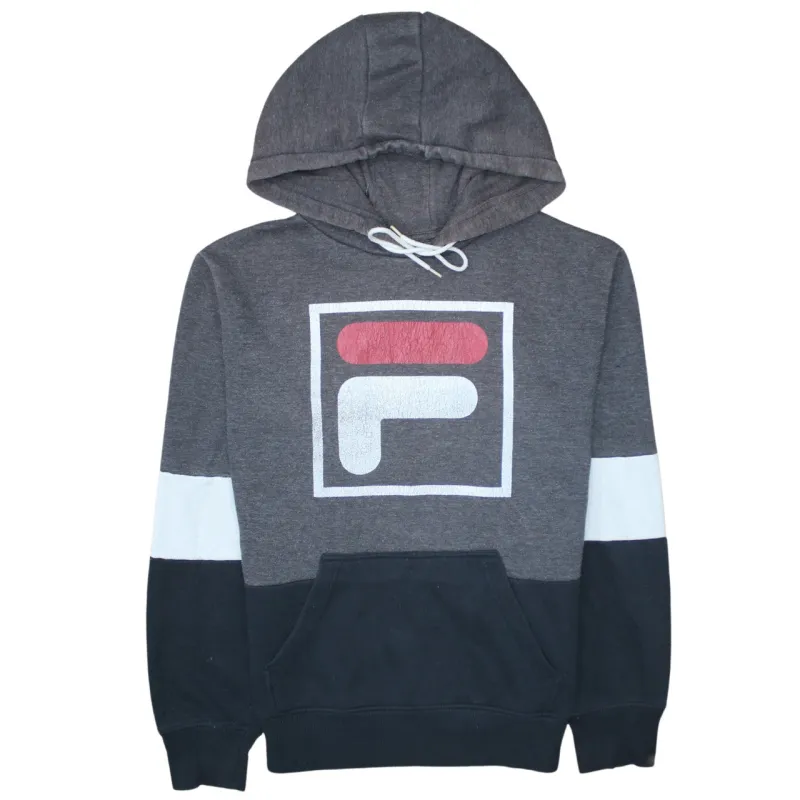 Fila 90's Spellout Pullover Hoodie Medium Grey sold by Vintage Club