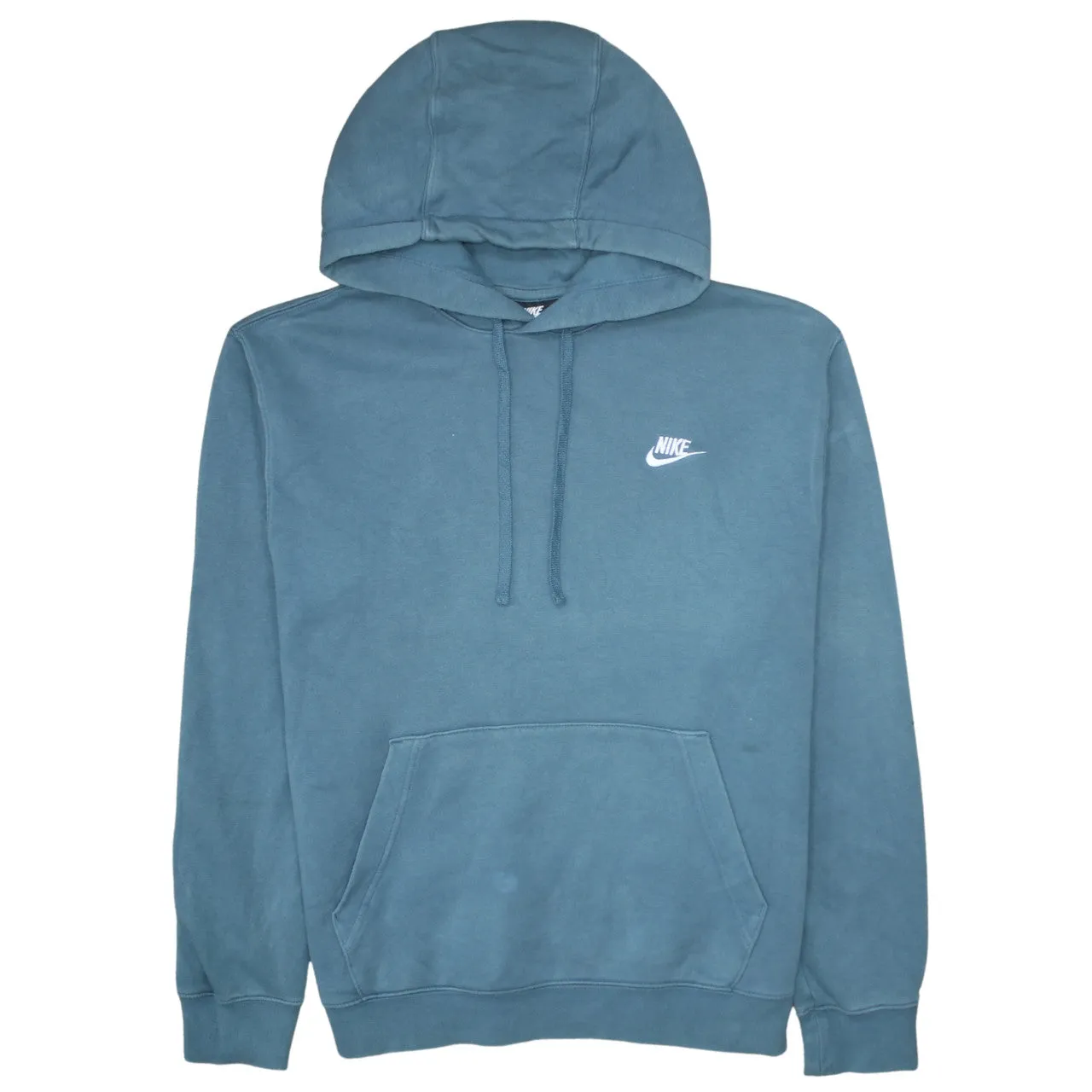 Nike 90's Swoosh Pullover Hoodie Large Blue sold by Vintage Club