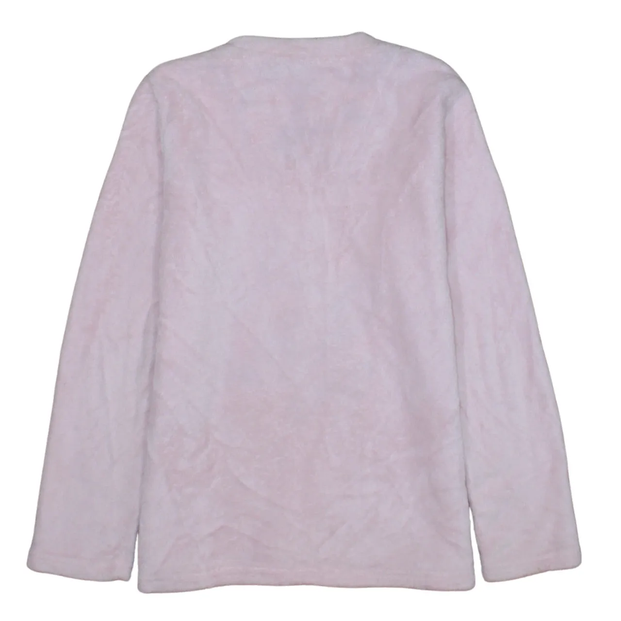 Disney Light Pink Fleece Sweatshirt Women’s Medium Bambi Embroidered Graphic Lounge Top sold by Vintage Club product image thumbnail 2