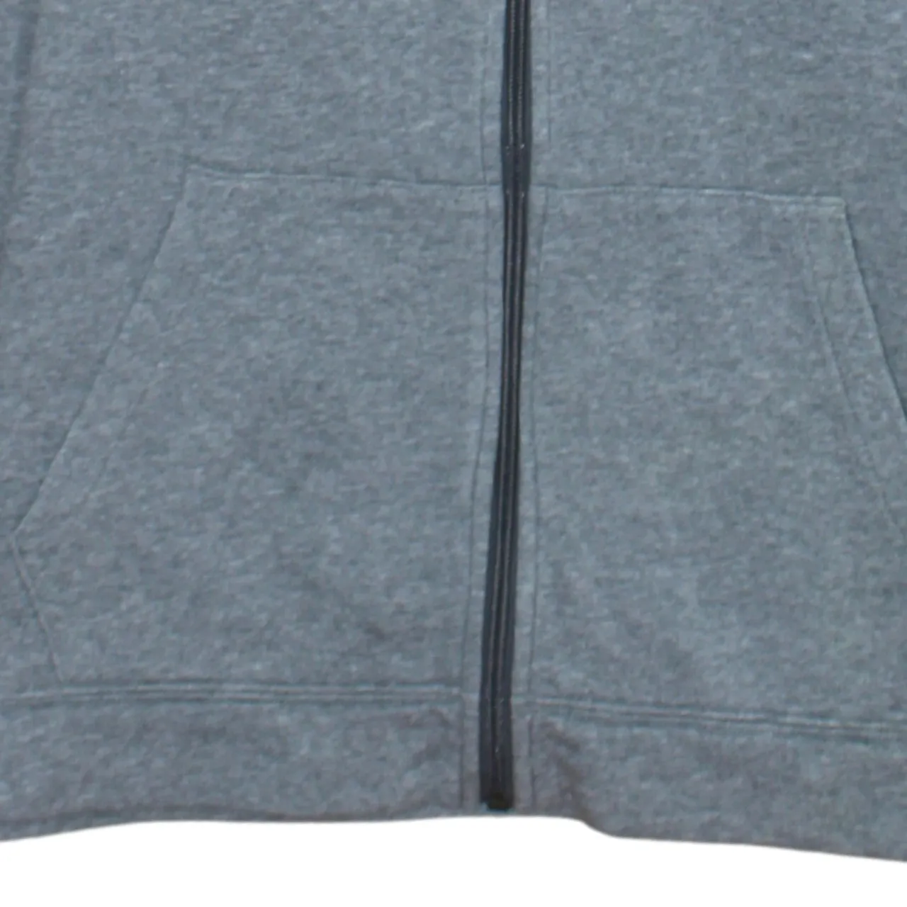 Nike Grey Full Zip Hoodie Women's Large Embroidered Swoosh Split Pocket Fleece Top Sweatshirt sold by Vintage Club product image thumbnail 4