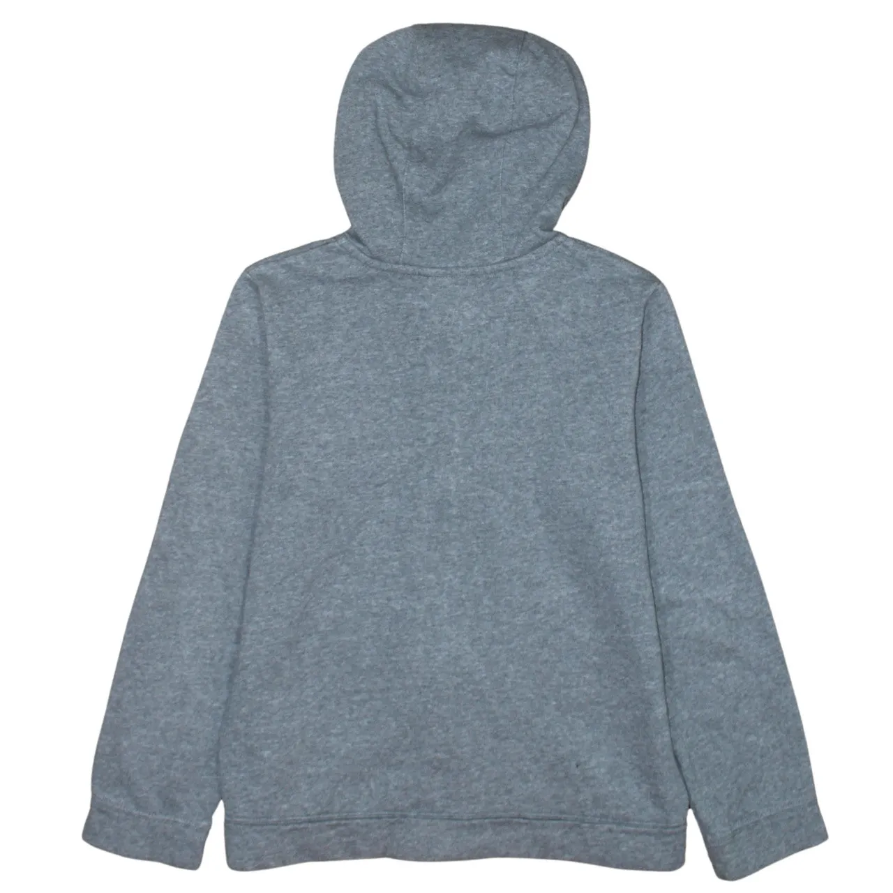 Nike Grey Full Zip Hoodie Women's Large Embroidered Swoosh Split Pocket Fleece Top Sweatshirt sold by Vintage Club product image thumbnail 2