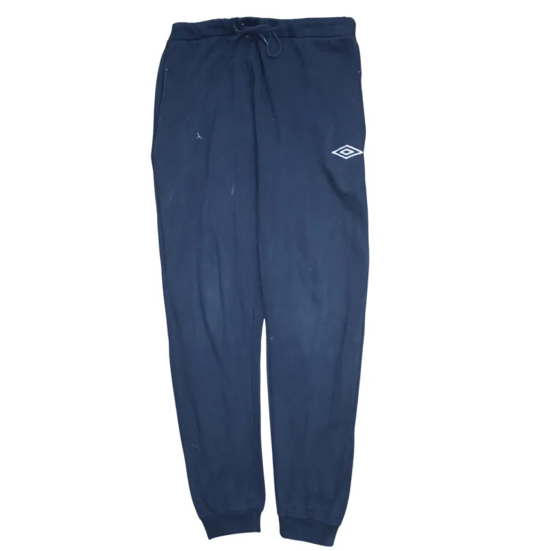 Umbro Navy Blue Joggers Men’s Large Embroidered Logo Cuffed Hem Drawstring Sweatpants sold by Vintage Club