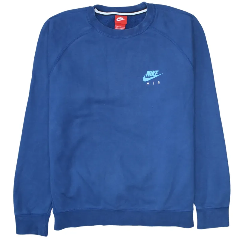 Nike Blue Sweatshirt Men's Medium Nike Air Front Back Printed Logo Crewneck Pullover made by Nike