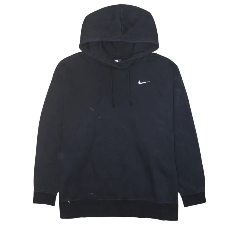 Nike Black Hoodie Men's XXLarge Embroidered Swoosh Pullover Fleece Sweatshirt sold by Vintage Club