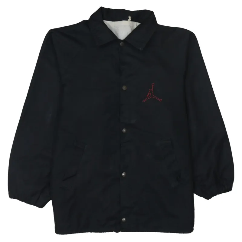 Jordan 90's Lightweight Button Up Windbreaker Medium  Black sold by Vintage Club
