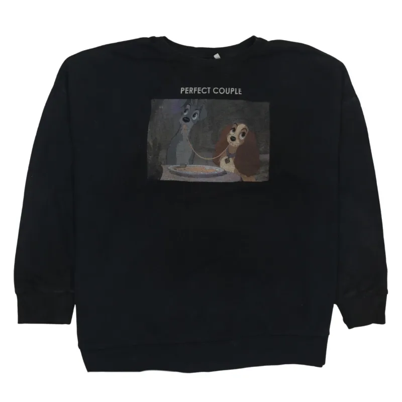 Diseny 90's Perfect Couple Crew Neck Sweatshirt XLarge Black made by Vintage Club