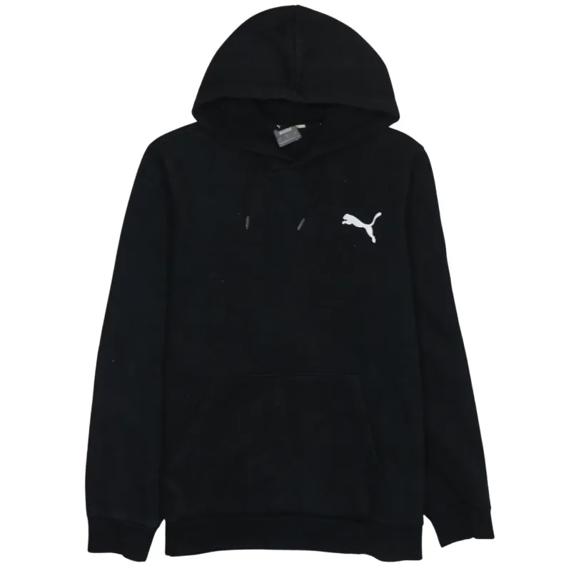 Puma Black Hoodie Men's Medium Embroidered Chest Logo Front Pocket Pullover Sweatshirt sold by Vintage Club