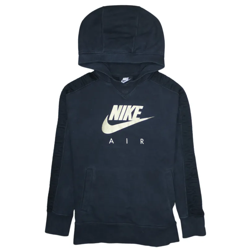 Nike Black Hoodie Men's Medium Nike Air Printed Logo Front Pocket Pullover Sweatshirt sold by Vintage Club