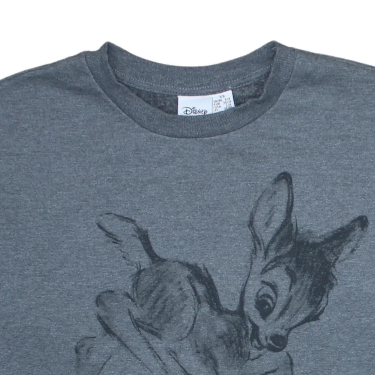 Diseny 90's Bambi Crew Neck Sweatshirt XSmall Grey sold by Vintage Club product image thumbnail 3