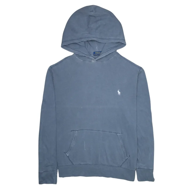 Polo Ralph Lauren 90's Lightweight Pullover Hoodie Large Blue sold by Vintage Club