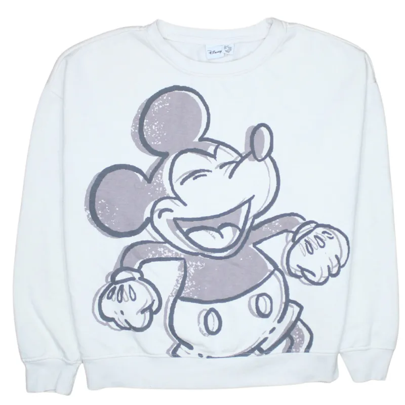 Diseny 90's Mickey Mouse Crew Neck Sweatshirt Medium Beige Cream sold by Vintage Club