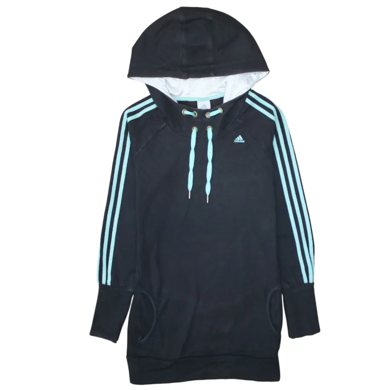 Adidas 90's Striped Sleeve Pullover Hoodie XSmall  Black sold by Vintage Club