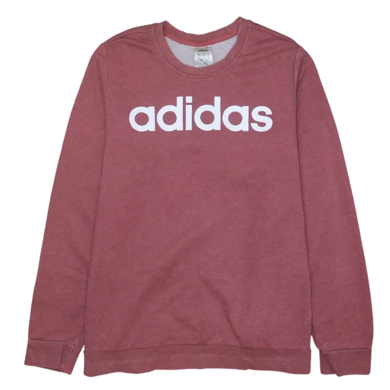 Adidas 90's Spellout Crew Neck Sweatshirt XLarge Red sold by Vintage Club