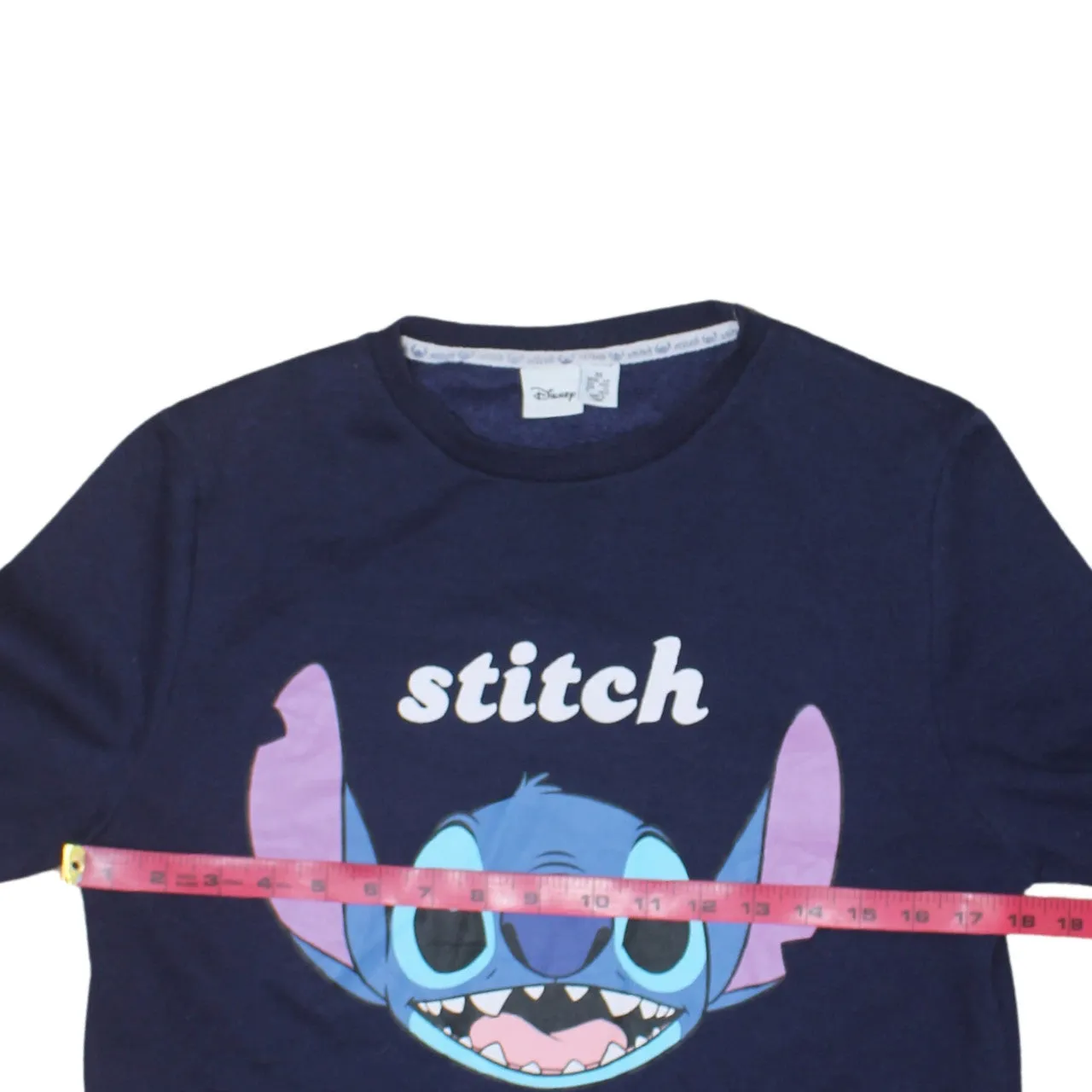 Disney 90's Stitch Crew Neck Sweatshirt XSmall Navy Blue sold by Vintage Club product image thumbnail 5