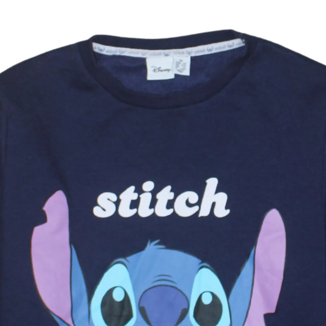 Disney 90's Stitch Crew Neck Sweatshirt XSmall Navy Blue sold by Vintage Club product image thumbnail 3
