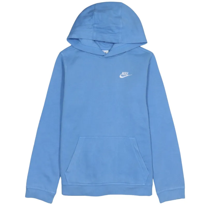 Nike Light Blue Hoodie Women’s XLarge Embroidered Swoosh Logo Front Pouch Pullover Sweatshirt sold by Vintage Club