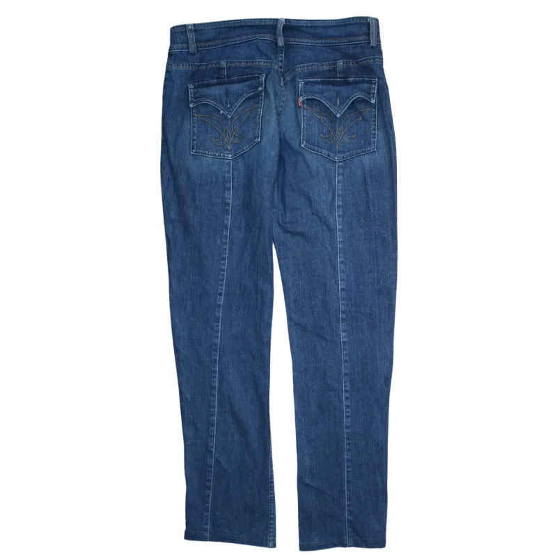 Levi's Blue Jeans Men's 32 Straight Leg Embroidered Back Pockets Classic Denim Trousers sold by Vintage Club