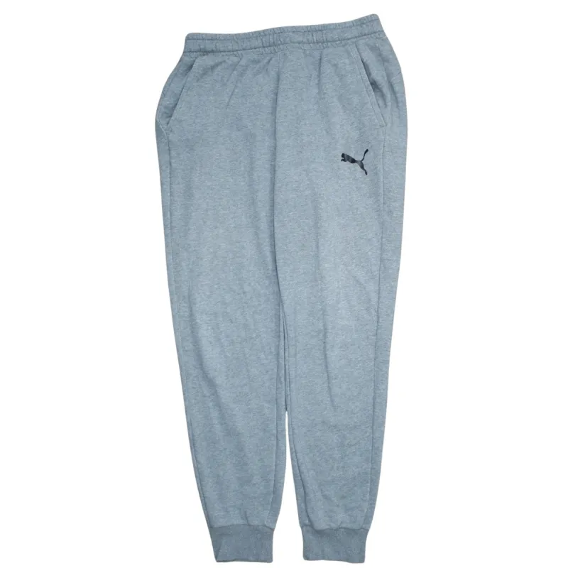 Puma Light Grey Joggers Men's Medium Elasticated Waist Cuffed Hems Printed Logo Sweatpants sold by Vintage Club