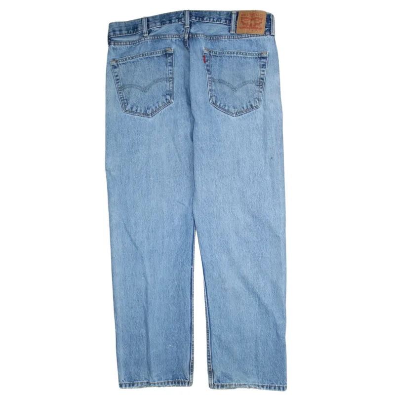 Levi's Light Blue Jeans Men's 38 Straight Leg Five Pocket Denim Trousers made by Levi's