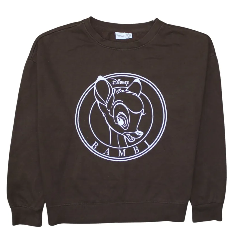 Diseny 90's Bambi Crew Neck Sweatshirt Medium Brown made by Vintage Club
