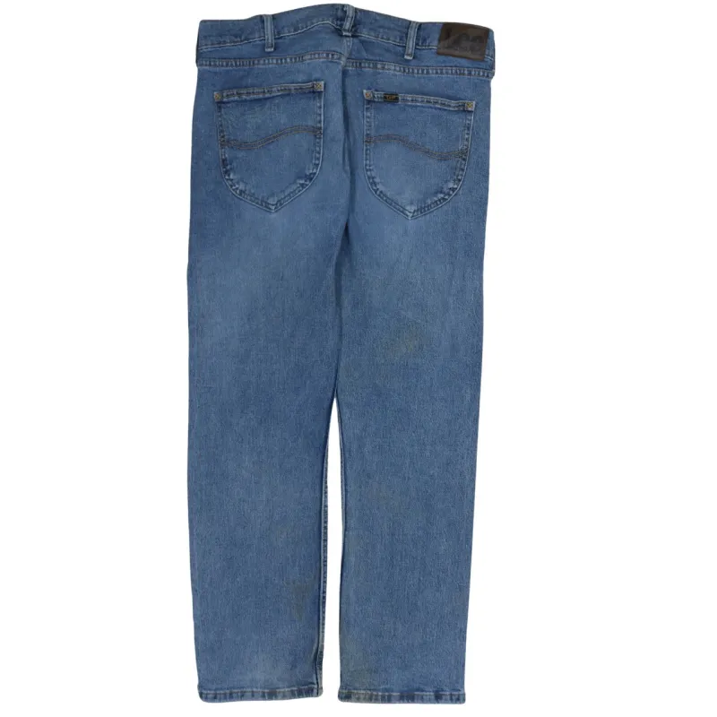 Lee Light Blue Jeans Men's 30 Straight Leg Classic Five Pocket Denim Trousers made by Lee