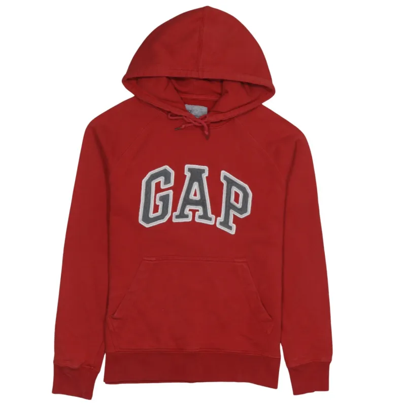 Gap Red Hoodie Men's XSmall Embroidered Logo Front Pocket Pullover Sweatshirt sold by Vintage Club