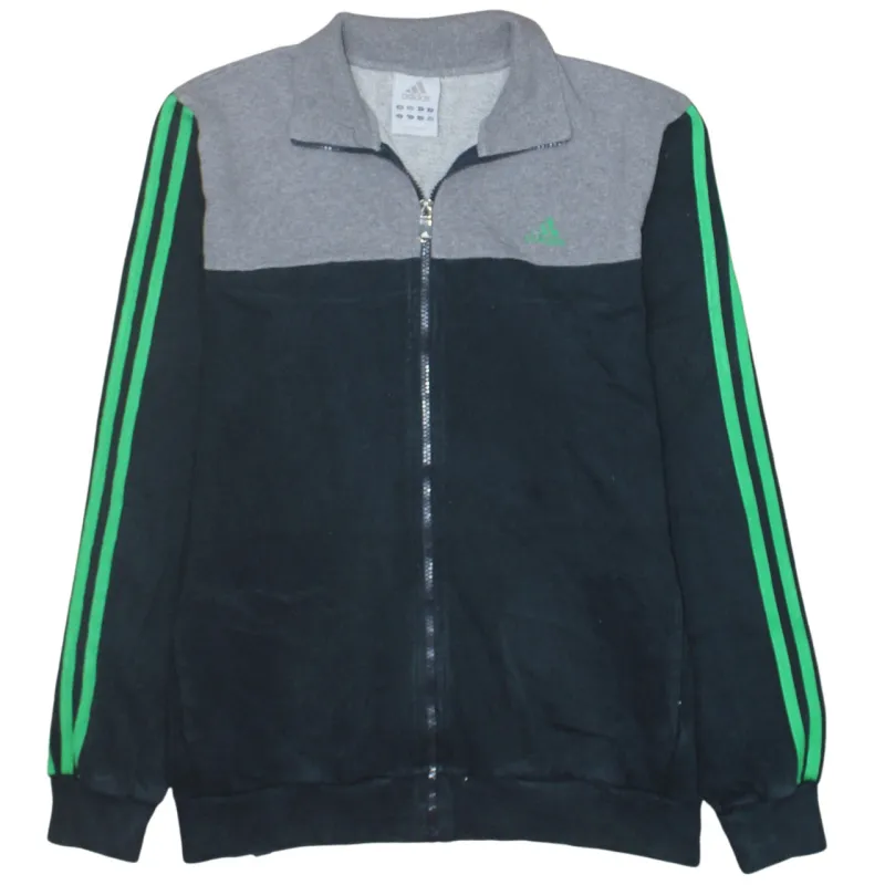 Adidas 90's Striped Sleeve Full Zip Up Sweatshirt Medium Black sold by Vintage Club