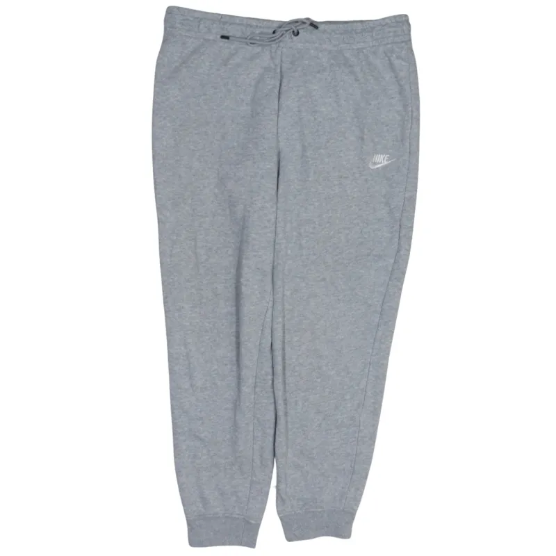 Nike Light Grey Joggers Men’s Large Embroidered Swoosh Drawstring Waist Cuffed Sweatpants sold by Vintage Club