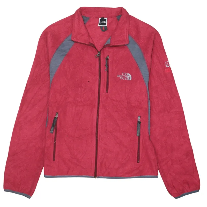 The North Face Burgundy Red Fleece Jacket Women’s Large Full Zip Embroidered Logo Outdoor Top sold by Vintage Club