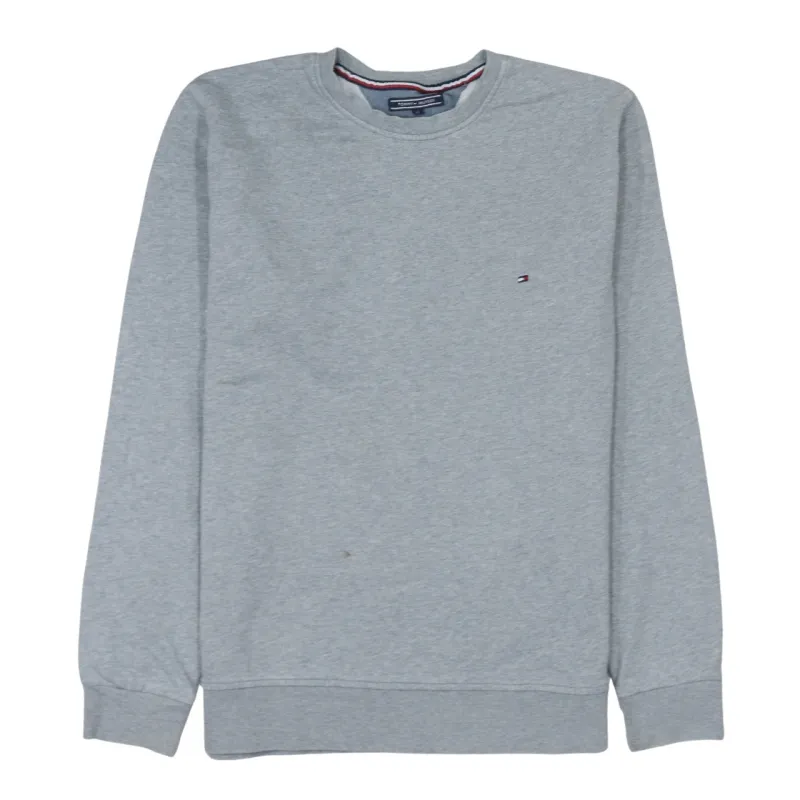 Tommy Hilfiger Grey Sweatshirt Men's XLarge Embroidered Flag Logo Crewneck Pullover Top sold by Vintage Club
