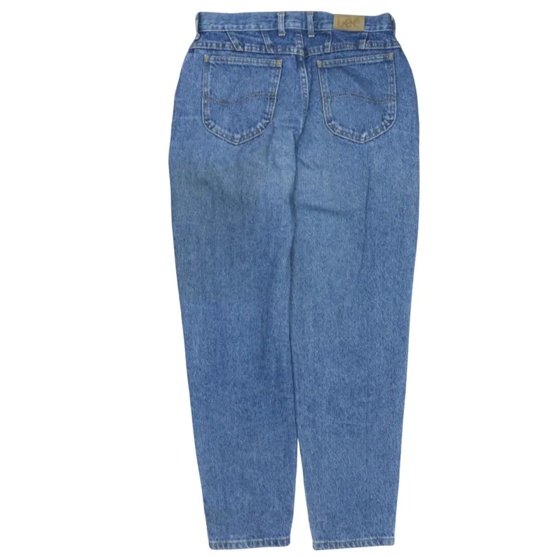 Lee Light Blue Jeans Men's 30 Tapered Leg High Rise Classic Five Pocket Denim Trousers made by Lee
