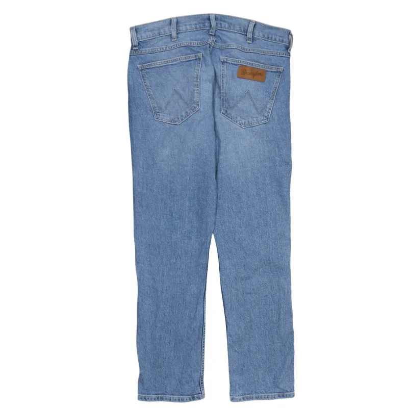 Wrangler Light Blue Jeans Men's 33 Straight Leg Five Pocket Denim Trousers sold by Vintage Club