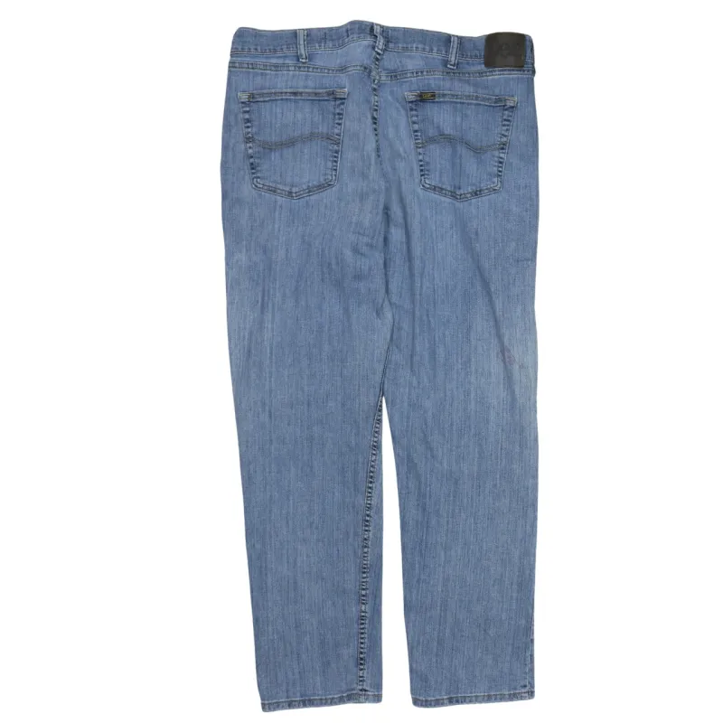 Lee Light Blue Jeans Men's 40 Classic Fit Five Pocket Denim Trousers Pants made by Lee
