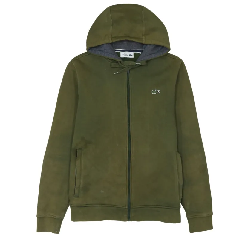 Lacoste 90's Lightweight Full Zip Up Hoodie Medium Green made by Lacoste