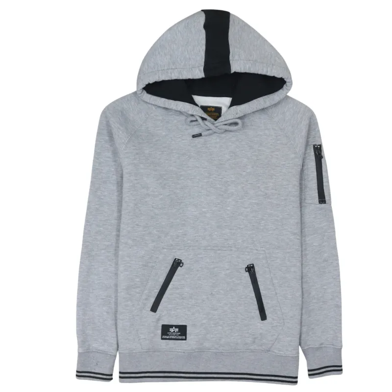 Alpha Industries 90's Pullover Lightweight Hoodie Medium Grey made by Alpha Industries