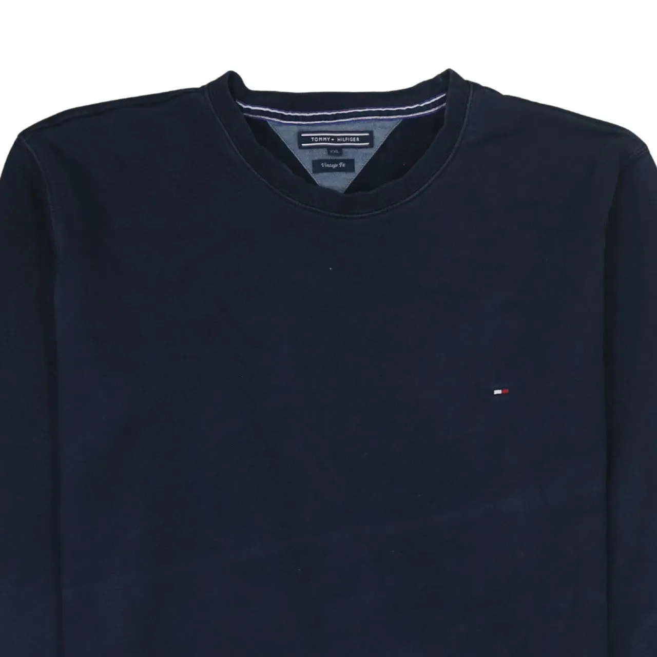 Tommy Hilfiger Navy Blue Sweatshirt Women’s XXL Small Flag Logo Crewneck Pullover Top sold by Vintage Club product image thumbnail 3